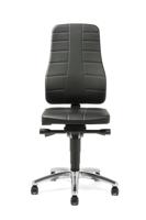 c40al-esd Treston Black Leather Desk Chair, 120kg Weight Capacity
