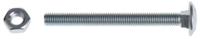 512-1130 Bright Zinc Plated Steel Coach Bolt, M10 x 100mm