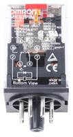 mks2pin-230vac Omron Plug In Power Relay, 230V ac Coil, 10A Switching Current, DPDT