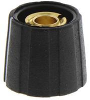 s151-250bk Sifam 15.5mm Black Potentiometer Knob for 6.35mm Shaft Splined, S151 250BK