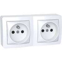 alb62473p Schneider Electric White Plug Socket, 2 Poles, 16A, French 2P