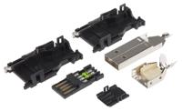 1827525-1 TE Connectivity Straight, Cable Mount, Plug- Single Port Type A USB Connector