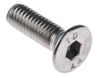 232-8489 RS PRO Stainless Steel Hex Socket Countersunk Screw, ISO 10642, M6 x 20mm