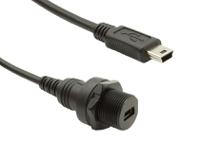 pxp0025mb1m00mb Bulgin USB 2.0, Female USB to Male USB, 1m