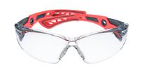 rushpspsis Bolle Safety RUSH+ Anti-Mist UV Safety Glasses, Clear PC Lens