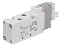 syj5123-5lou-m5-q SMC 5/2 Pneumatic Solenoid Valve - Spring/Solenoid Metric M5 SYJ5000 Series 24V dc