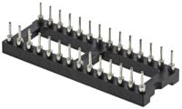 110-87-428-41-001101 Preci-Dip 2.54mm Pitch Vertical 28 Way, Through Hole Turned Pin Open Frame IC Dip Socket, 1A
