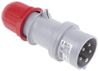 2131637 Scame IP44 Red Cable Mount 3P + N + E Industrial Power Plug, Rated At 16A, 415 V