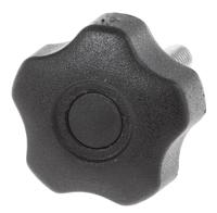 702-7642 RS PRO Black Multiple Lobes Clamping Knob, M8, Threaded Stud