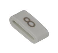 531-07859-hobs85-pvc-wh HellermannTyton HODS85 Slide On Cable Markers, Black on White, Pre-printed "8", 1.8 → 6.3mm Cable, 531-07859