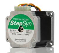 103h7123-5640 Sanyo Denki 103H7 Series Hybrid, Single Shaft Stepper Motor, 1.0Nm Torque, 24 V, 1.8°, 56 x 56mm Frame, 6.35mm Shaft