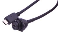 231-7890 RS PRO Straight, Panel Mount, Socket- Single Port Type C 3.1 IP67 USB C Connector