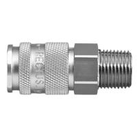 27kbak21bpn Legris Nickel Plated Brass Male Pneumatic Quick Connect Coupling, BSPT 1/2 in Male 27mm Male Thread