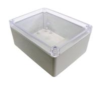 rp1240c Hammond RP Series Light Grey Polycarbonate General Purpose Enclosure, IP65, Clear Lid, 165 x 125 x 75mm