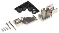 mhdcmr09-ulp MH Connectors MHDCMR Series Zinc Right Angle D Sub Backshell, 9 Way, Strain Relief