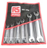 487-088 RS PRO 6-Piece Spanner Set, 8 x 9mm, 10 x 11mm, 12 x 13mm, 14 x 15mm, 17 x 19mm, 22 x 20mm, Chrome Vanadium Steel