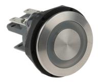 124166241181000 Schurter MSM 19 Series Illuminated Push Button Switch, Momentary, Panel Mount, 19mm Cutout, SPDT, Red LED, 250V ac, IP67