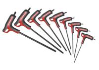 89txaho9 Facom 9-Piece Torx Key Set, T8 → T40 Size, P Shape, Long, Short Arm
