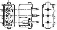 350543-1 TE Connectivity Commercial MATE-N-LOK Series Straight Through Hole PCB Header, 4 Contact(s), 5.08 mm Pitch, 1 Row,