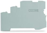 2000-5391 WAGO TOPJOB S, 2000 Series End and Intermediate Plate for Use with 2000 Series Triple Level Sensor Terminal Blocks