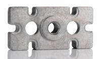 3842536562 Bosch Rexroth M12 Leveling Foot Plate, Connecting Component, Strut Profile 40 x 80 mm, Groove Size 8mm