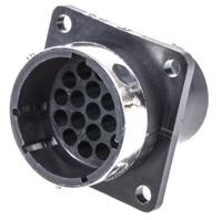 tr1619rms1nb-192926-0470 ITT Cannon Circular Connector, 19 Contacts, Panel, Standard Connector, Socket, Male, IP65, Trident Ringlock Series