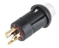 820-7546 RS PRO Illuminated Miniature Push Button Switch, Momentary, PCB, 8mm Cutout, SPST, Blue, Green LED, 30V dc