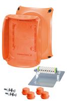 fk-1608 HENSEL FK Series Orange Polycarbonate Terminal Box, IP55, IP66, 10 Terminals, 92 x 210 x 155mm