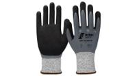 6360-8 NITRAS SAFETY 6360/OIL GRIP CUT Black, Grey Yarn Yarn Glove, Size 8, Nitrile Coating