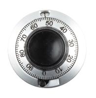 21pa11b10 Vishay 46mm Chrome Potentiometer Knob for 6.35mm Shaft Splined, 21PA11B10
