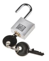 827-4408 RS PRO Key Aluminium Safety Padlock, 4mm Shackle, 20mm Body