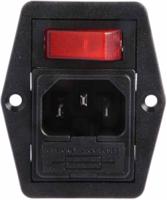 bvb01z000002 Bulgin C14 Panel Mount IEC Connector Male, 10A, 250 V, Fuse Size 5 x 20mm