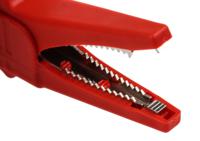 669755-22 Staubli Crocodile Clip 4 mm Connection, Brass Contact, 32A, Red