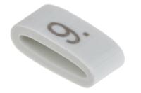 531-07860-hobs85-pvc-wh HellermannTyton HODS85 Slide On Cable Markers, Black on White, Pre-printed "9", 1.8 → 6.3mm Cable, 531-07860