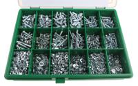 819-9000 RS PRO Steel 2370 Piece Slot Drive Screw/Bolt, Nut & Washer Kit