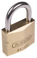 xr0065ib40 ABUS Key Weatherproof Brass Weatherproof Padlock, 6.5mm Shackle, 40mm Body