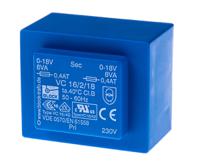 vc-16218 Block 18V ac 2 Output Through Hole PCB Transformer, 16VA