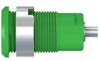 497049-25 Staubli Green Female Banana Socket, 4 mm Connector, Solder Termination, 24A, 1000V, Nickel Plating