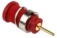 972359101 Hirschmann Test & Measurement Red Female Banana Socket, 4 mm Connector, Solder Termination, 24A, 1000V ac/dc, Gold