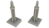 304-145 4.8mm High Nylon 66 PCB Support for 4mm PCB Hole, 17.8 x 17.8mm Base