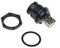 ua-20pmfj-nc7001 Amphenol Industrial Straight, Panel Mount Type A IP67 USB Connector