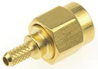 r125072000w Radiall Straight 50Ω Cable Mount SMA Connector, Crimp Termination RG188, RG316