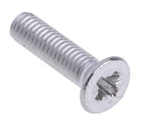 264-6446 RS PRO Pozi M3 Countersunk A2 304 Stainless Steel Machine Screw DIN 965 x 12.0mm