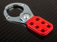 489-147 RS PRO Red 6-Lock Steel Hasp Lockout, 38mm Shackle, 38mm Attachment
