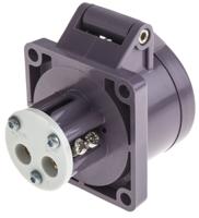 603 MENNEKES IP44 Purple Panel Mount 2P Industrial Power Socket, Rated At 16A, 20 → 25 V