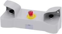 3su1853-3nb00-1aa1 Siemens Push Push Push Button Control Station - 2NO/2NC (Main), 4NO/2NC (Auxiliary), Metal, 3 Cutouts, Red, Emergency