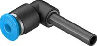 qsml-4h-3 Festo QS Series Elbow Tube-toTube Adaptor, Push In 3 mm to Push In 3 mm, Tube-to-Tube Connection Style, 153349