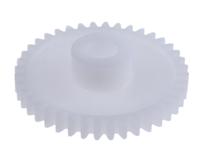 521-7354 RS PRO POM 40 Teeth Spur Gear, 0.8 Module, 6mm Bore Diam, 32mm Pitch Diam, 12mm Hub Diam
