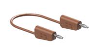 641030-05027 Staubli Test lead, 19A, 30 → 60V, Brown, 50cm Lead Length