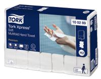 100289 Tork Xpress Folded White Paper Towel, 255 x 212 (Unfolded) mm, 85 x 212 (Folded) mm, 2-Ply, 150 Sheets